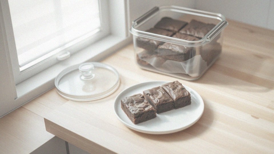 Jakie warunki są ważne przy przechowywaniu brownie?